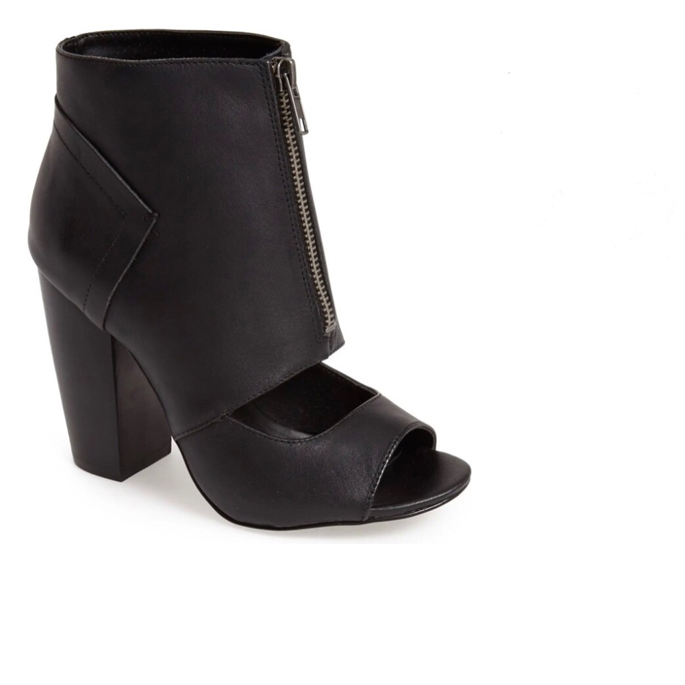 KELSI DAGGER Leather Open Toe Bootie